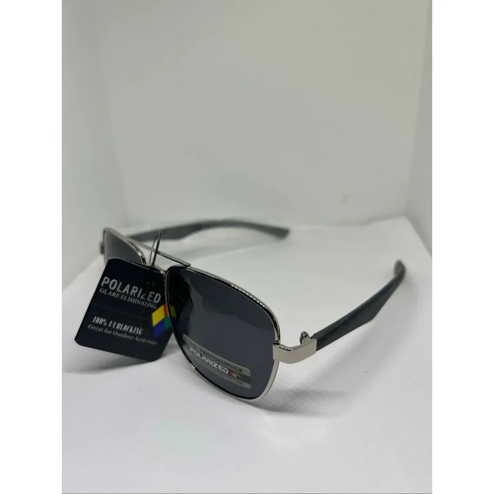Manhattan Polarized Aviator Sunglasses UV400 – Metal Frame – New